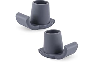 2pcs Walker Ski Glides, Heavy Duty Walker Glides Walker Feet Replacement Walker Glide Skis for 1 1/8 Inch Tubes Tool Free Ins