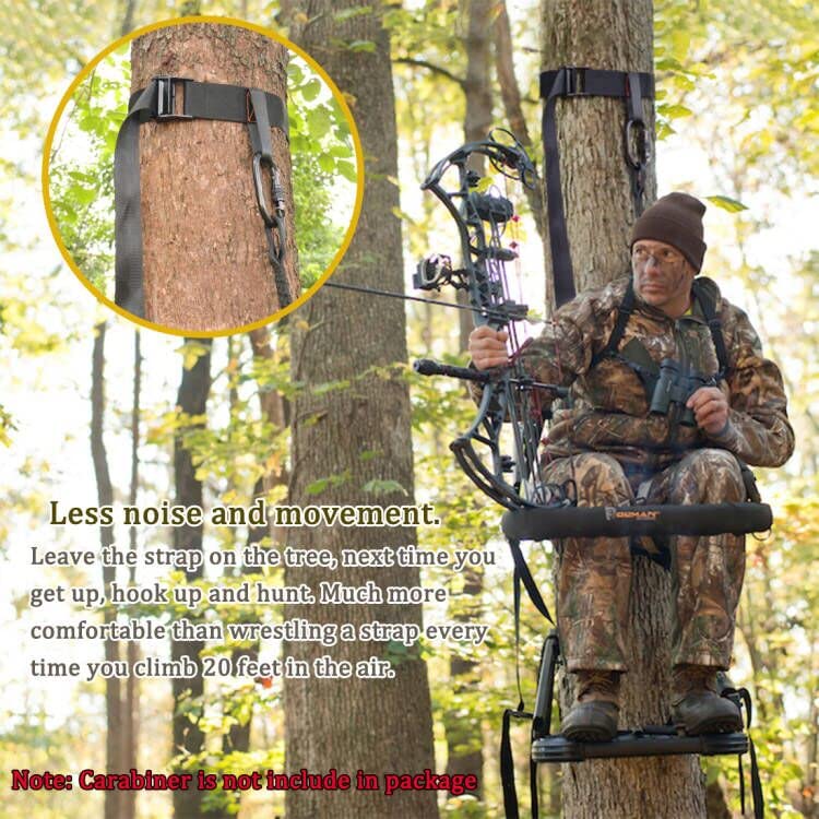 Boaton Fall Protection Tree Strap, Quick and Quiet Set Up to Tree Stand
