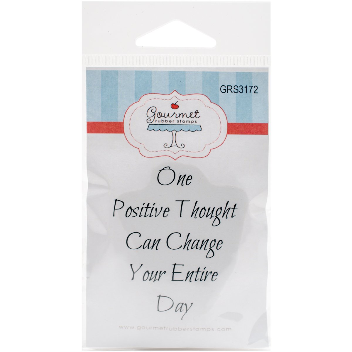 Gourmet Rubber Stamps Cling Stamps 3.75 x 4.75-inch One Positive Thought, Acrylic, Multicolour, 4.82x13.2x0.66 cm