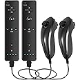 Hiyuky Wii Controller 2 Pack with 2 Nunchucks,Wii Remote for Wii/Wii U,Support Speaker and Vibration