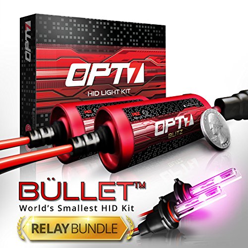 Bullet HID Kit - Powerful "Mount-Less" Ballasts - All Bulb Colors and Sizes - Relay Capacitor Bundle - 2 Yr Warranty [H3 - Monster Green Xenon Light]