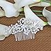 JACIYA Pack of 4 Bridal Wedding Hair Comb Overtone Rose Gold Crystal Rhinestones Pearls Women Hair Side Combs Bridal Head Pin Headpiece