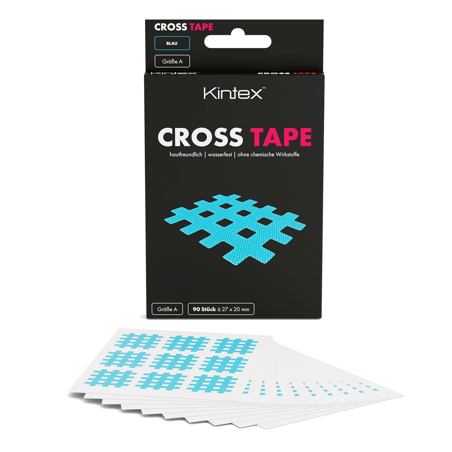 Kintex Cross Tape, ABC, 3 Colours and 3 Sizes, Cross Tapes, Acupuncture Plaster, Grid Tape, Tape Plaster, Kinesiology Tape, Crosstapes