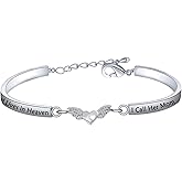 LQRI Memorial Bracelet Loss of Family Member Gift My Guardian Angel Lives in Heaven I Call Him/Her Grandpa Son Grandma Mom