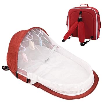 red bassinet