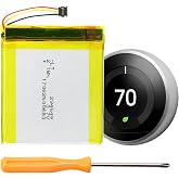 For Nest Thermostat Battery 3rd Generation: TL284443 Battery Replacement | for Nest Learning Thermostat gen 3 A0013 T3007ES Smart Home with Tool