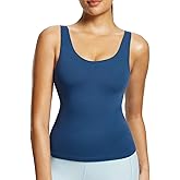 baleaf Freeleaf Women's Longline Sports Bra, Molded Cup Workout Tank Yoga Tops Built in Bra Athletic Camisole