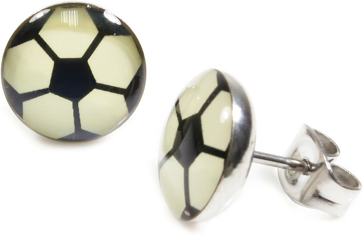 Pair Stainless Steel Round Soccer Football Post Stud