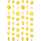 Yellow Paper Garland Circle Dot Party Banner Streamer Backdrop Hanging Decorations, 20 Feet in Total