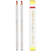 BRAWNA Pro Peel-Off Mapping Pencils, 2-Pack Red for Brows &amp; Lips | PMU Mapping Pencils for Eyebrow Pre-Drawing, Lip Blushing, Microblading, Shaping &amp; Measuring
