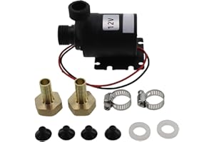 DC 12V Brushless Submersible Water for Pump 800L/H Silent Aquarium Fountain Circulation with Brass Nozzles for Fish Tank Pond