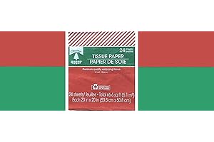 GREENBRIER INTERNATIONAL 24 Red & Green Christmas Tissue Paper (Solid Colors)