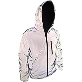 TR Mens 3M Super Bright Reflective Jacket Coat, Grey, Medium