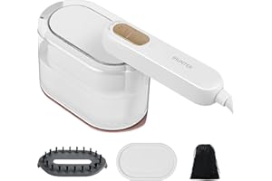 iRUNTEK 2-in-1 Steamer Iron & Clothes Steamer - Handheld Portable Garment Steamer, 1000W Powerful Steam with 30s Fast Heat-up,160ml Water Tank, Rotary Garment Iron, Ideal for Home & Travel, White