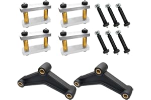 LLANNDER Heavy Duty Greaseable Tandem Trailer Axle Shackle Kit 3.125" Shackles Tandem Axle for Double Eye Springs