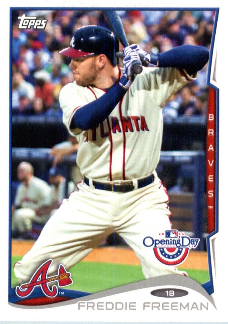 2014 Topps Opening Day Baseball Card 5 Freddie Freeman Atlanta Braves 