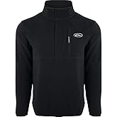 Drake Waterfowl Men's Camp 2.0 Fleece Pullover | Hunting Anti-Pill Moisture Wicking 1/4 Neck Snap Sweater with Chest Pocket