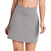 Yogipace Women's UV Protection 17" Long Active Skort, Tennis Running Golf Skirt with Built-in Shorts