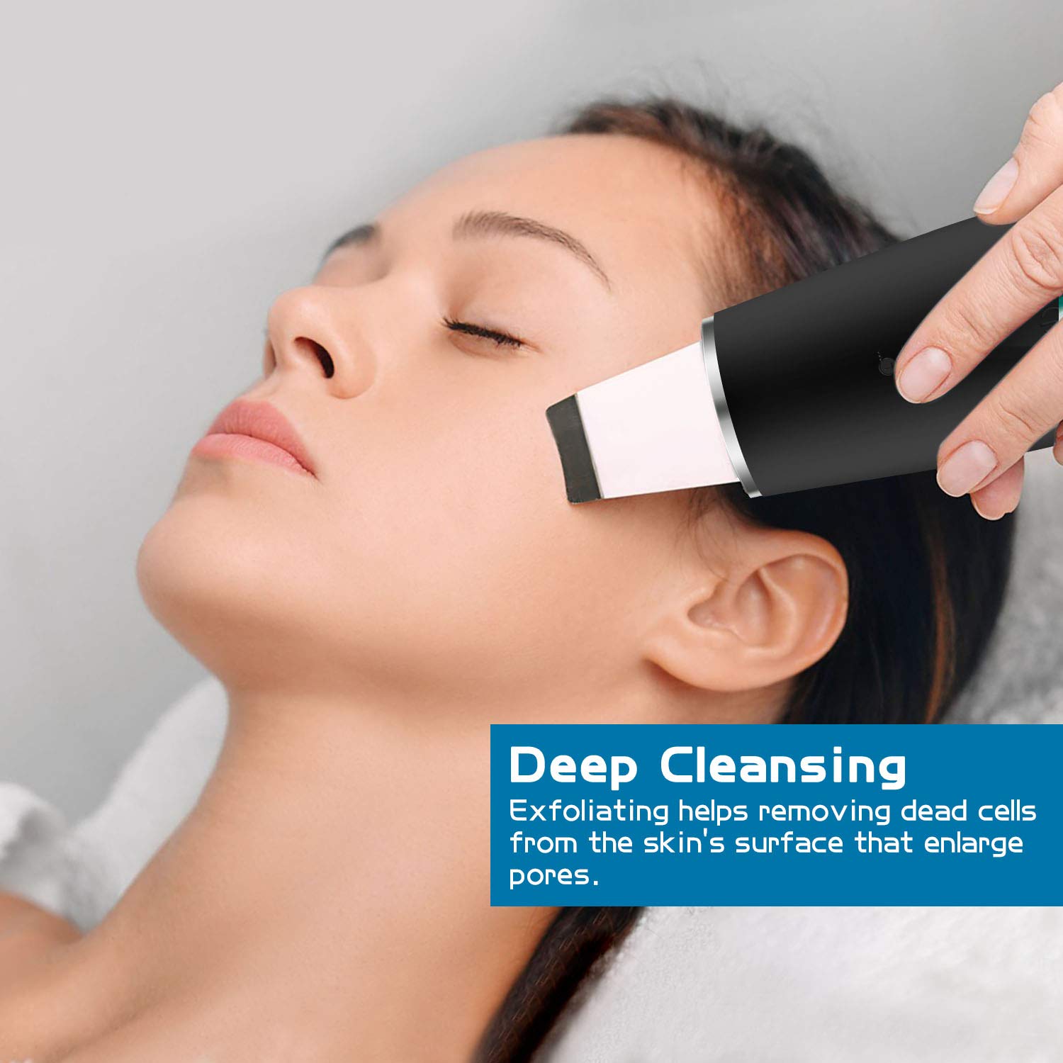 Blackhead Remover Vacuum,3 in 1 Ultrasonic Face Pores Cleaner (Black)