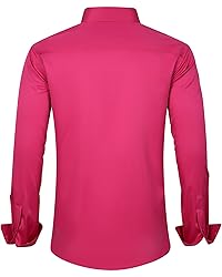 J.VER Men's Dress Shirts Solid Long Sleeve Stretch