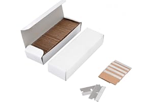 JIKIOU 200PCS Single Edge Razor Blades, Industrial Scraper Razor Blades, One Edge Razor Blade, Replacement Box Cutter Blades, Suitable for Removing Labels, Decals, Stickers