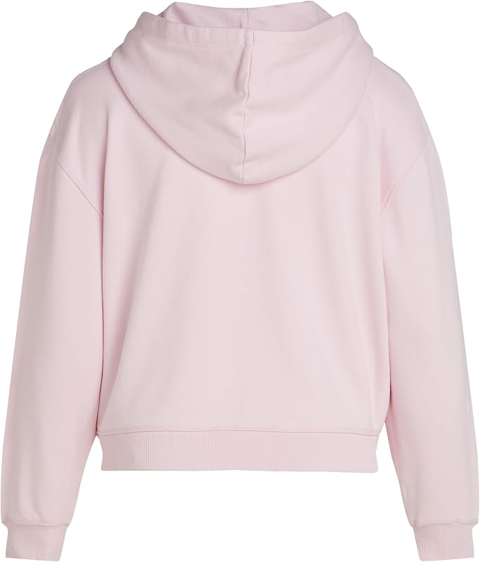 Sweat à Capuche avec Fermeture Éclair Femme Script Zip en Coton, Rose (Light Pink), 54 — photo 7 sur 7