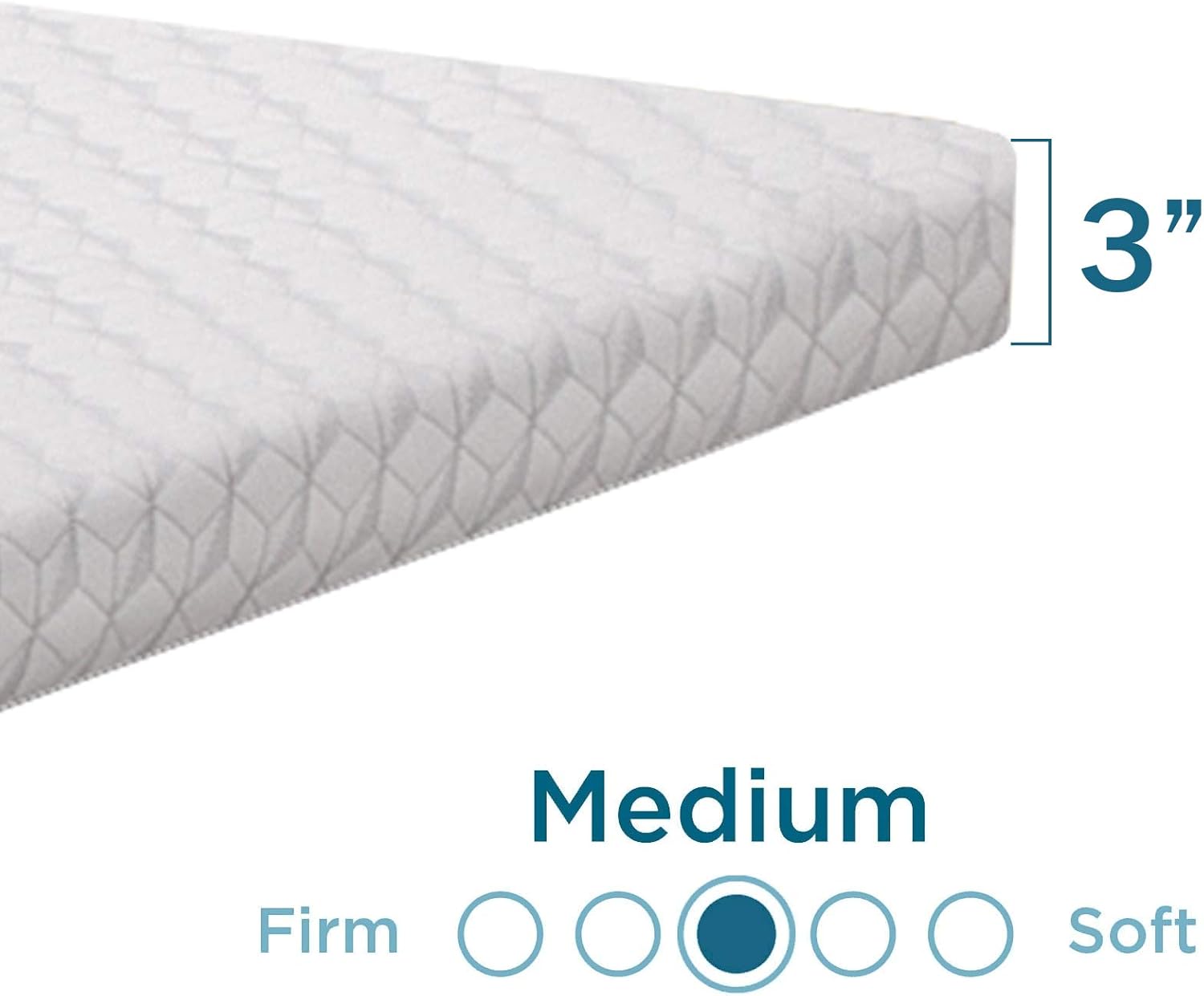 ANONER 3 inch High Density Memory Foam Mattress Topper for Back Pain with Removable&Washable Cover Cool Gel-Infused Mattress Pad for Full Size Bed, Full: Furniture & Decor