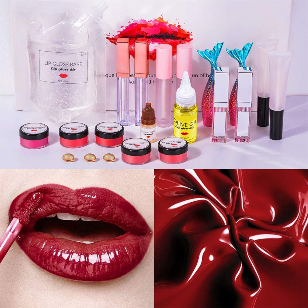 BSMEAN Lip Gloss Making Kit, DIY Lipstick Kit, Lipgloss Base Oil