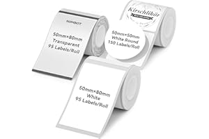 NIIMBOT Labels Refills for B1 B21 B31 Printer, Thermal Sticker Tape for Spice Jars Tool Box Kids School Stuffs, 3 Rolls Set
