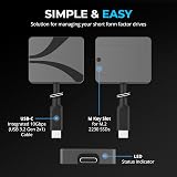 SABRENT USB-C Enclosure M.2 2230 NVMe 10Gbps UASP TRIM EC-NE30 view 3