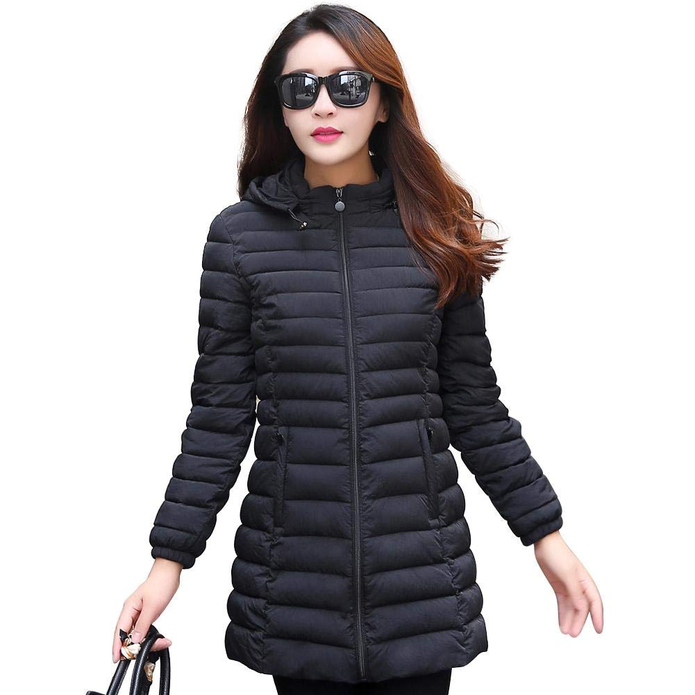 crazy-store winter women ultra light down jacket hooded warm slim fit coat zipper parka