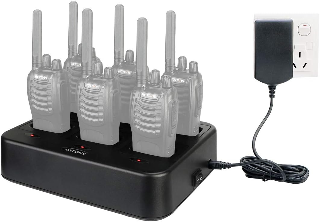 Retevis H777H Six-Way Charger, LED Indicator Light, Compatible with Baofeng 888S 88E, Retevis H777 H777D, eSynic PMR446 - Image 3