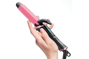 CIVEYA Travel Curling Iron Dual Voltage(110-240V)，1 Inch Mini Curling Iron Travel Size with 5 Adjustable Heat Settings, Ceramic Barrel with Argan Oil Infused, Portable