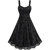 ROSE GAL Rosegal Women Plus Size Gothic Dress Layered Ruched Mesh Backless Dress