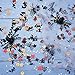 BBTO Halloween Confetti Halloween Glitter with Pumpkins Spiders Bats Witches Spider Webs Five-Pointed Star Shape Confetti for Halloween Party Table Decoration
