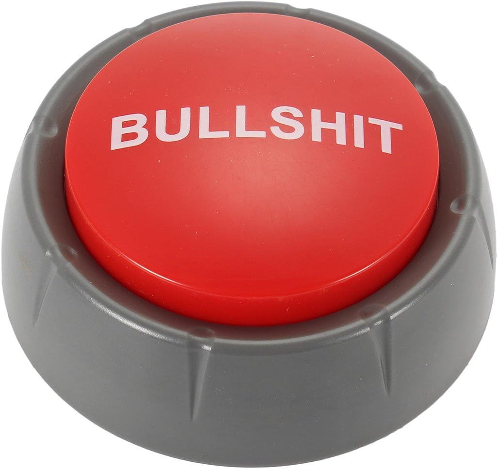 SGerste Bullshit Talking Button Cheeky Adult Funny Gag Novelty Gift