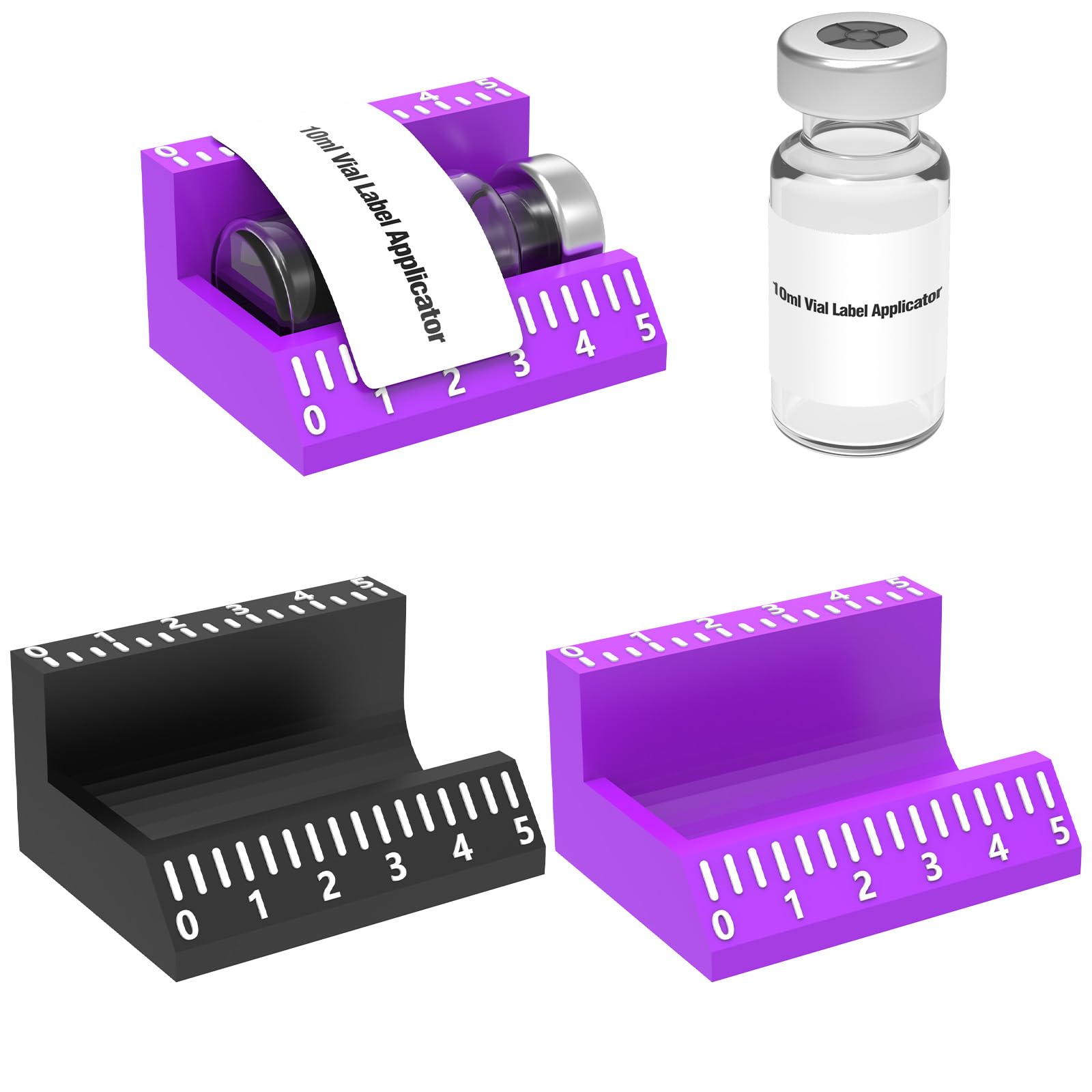 Photo 1 of 2 Pack Vial Label Applicator for 10ml Vial – Easy & Precise Sticker Alignment Tool for Vial Labeling – Time-Saving Labeling Assistant for Labs & Home Organization (10ml)