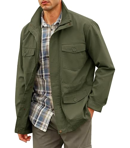 MAXDUD Men's Military Classical Olive Green Taxi Driver M65 Field