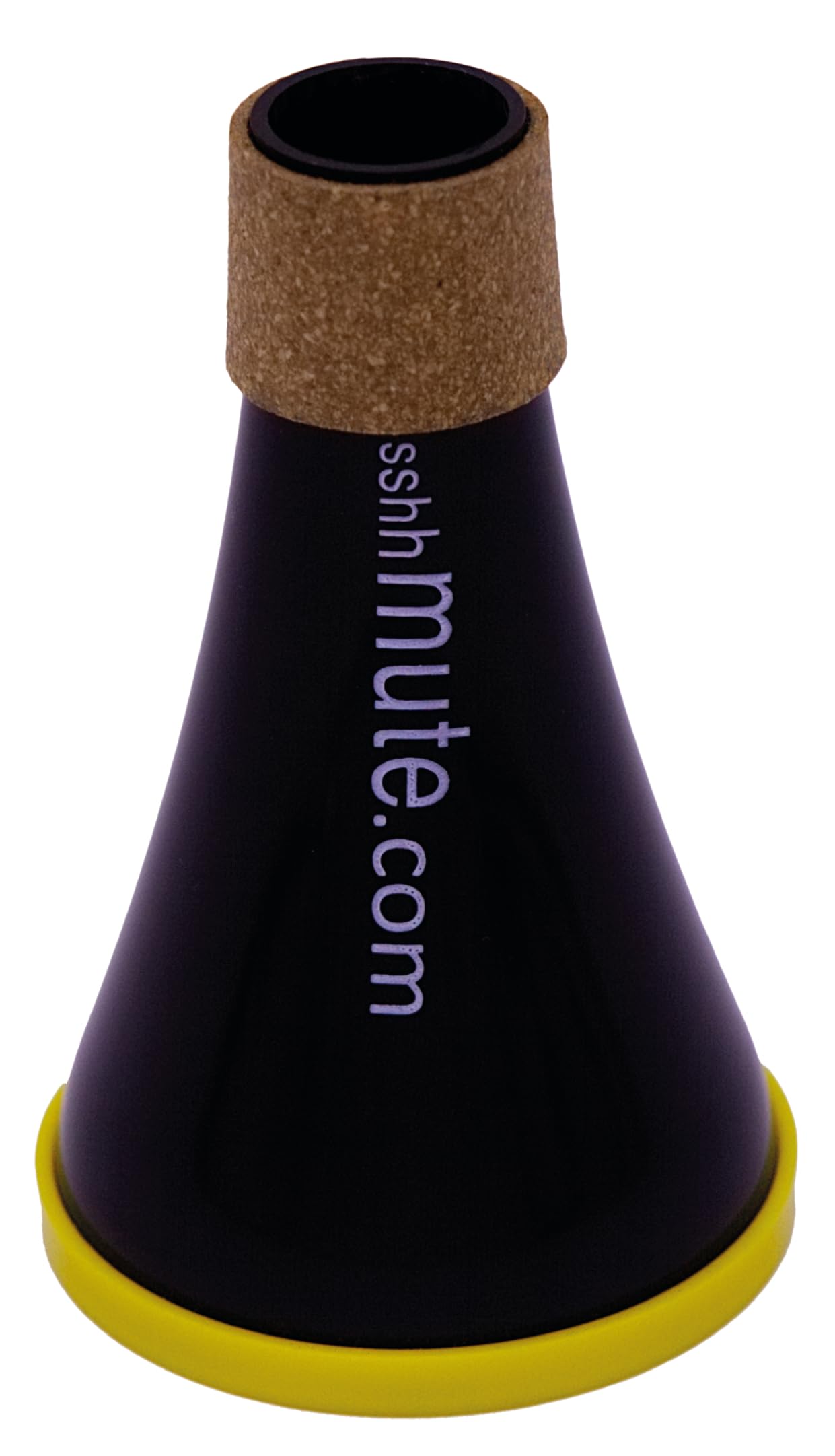 Sshhmute Piccolo Trumpet Practice Mute, Practice Aids for Piccolo Trumpet Music Players, Brass Instrument Accessories for Adults & Kids, Music Gadgets for Beginner & Student, Cork Seal, Yellow