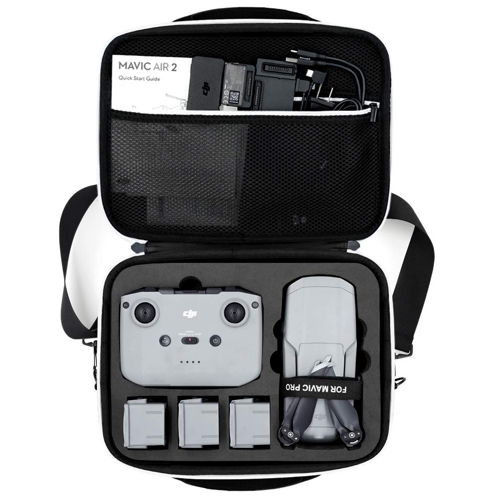 MAXCAM Carrying Case Compatible with DJI Mavic Air 2S/2 Fly More Combo Black Modern Black Modern