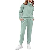Arshiner Girls 2 Piece Outfits Sweatsuit Set Half Zip Lapel Collar Long Sleeve Sweatshirt Sweatpant Tracksuit Sets