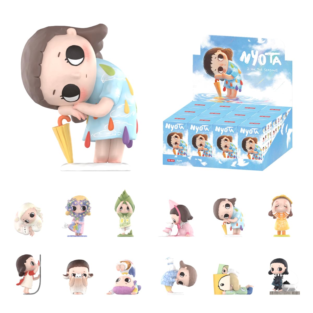 POP MART Nyota I Am the Seasons Series Figures Whole Set Articulated Character Premium Design Gifts for Women Fan-Favorite Collectible Art Toy