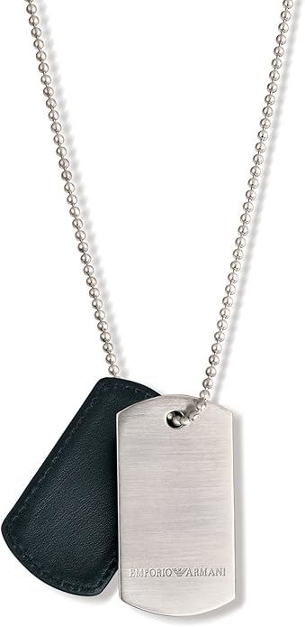 armani dog tag chain