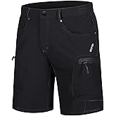 TACVASEN Men's Hiking Cargo Shorts 10" with Zipper Pockets Quick Dry Casual Stretch Golf Work Short Outdoor Summer