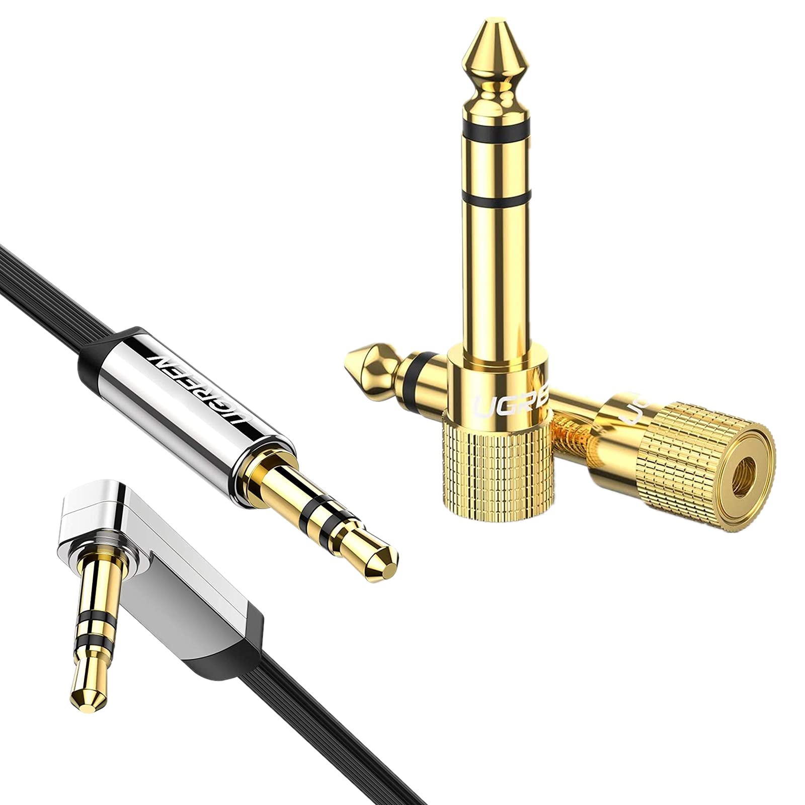 MA Mono Plug 6.35mm To 3.5mm 4 Pole Stereo Audio Jack 5m Amplifier Laptop Mobile Recording Guitar Cable P 49738 - Foto 8