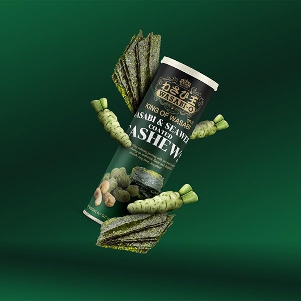 WASABI-O CASHEWS (6.7 OUNCE (PACK OF 1), AUTHENTIC WASABI AND SEAWEED)