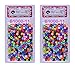 Tara Assorted Color Design Plastic Beads For Braid Hair (Pack Of 2) Selection (B1000-11)