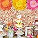 NICROLANDEE 24'' 6 Pack/Set Large Tissue Paper Flowers Handcrafted Giant Paper Flowers for Wedding Backdrop Archway Decoration, Birthday, Mexican Fiesta Party, Outdoor Decorations