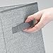 InterDesign Aldo Fabric Closet Storage Organizer Cube for Toys, Sweaters, Accessories - Pack of 2, Gray