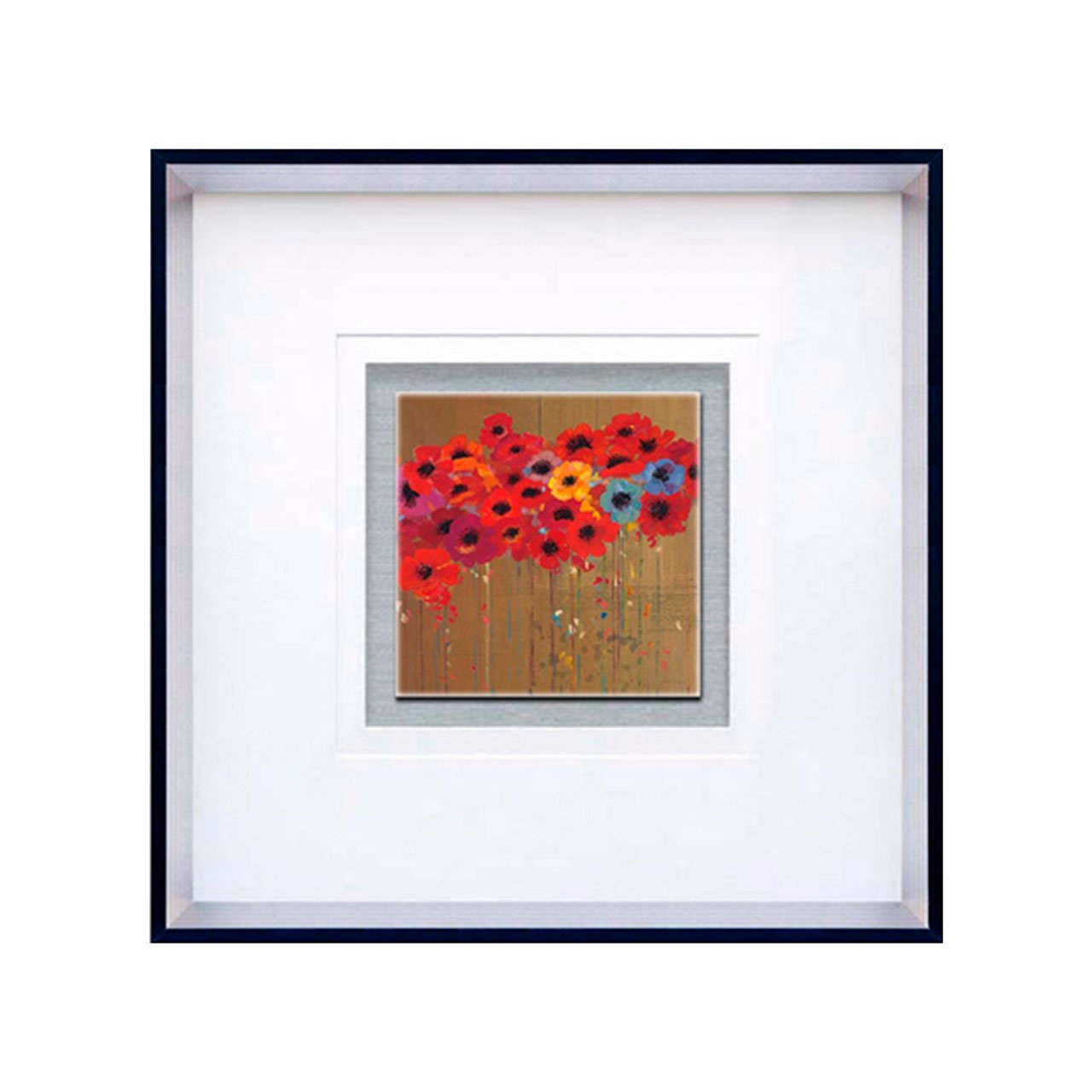 Premier Housewares Poppy Field Design Framed Wall Art